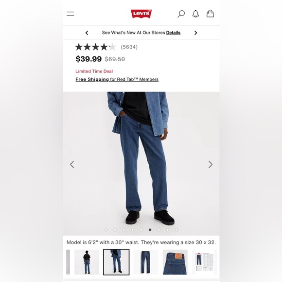 Men Levi 505. Waist 33 length 32. - Picture 7 of 8